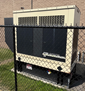 62 kw Kohler / John Deere (Sound-Attenuated w/ Base Tank, 4.5L 4 Cyl. John Deere, 660 Hours, Mfg. 2004) Diesel Genset